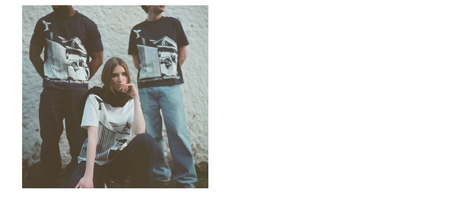 UK Streetwear brand, shelford Manor, Heritage Drive graphic t-shirt colletion in Navy and blue